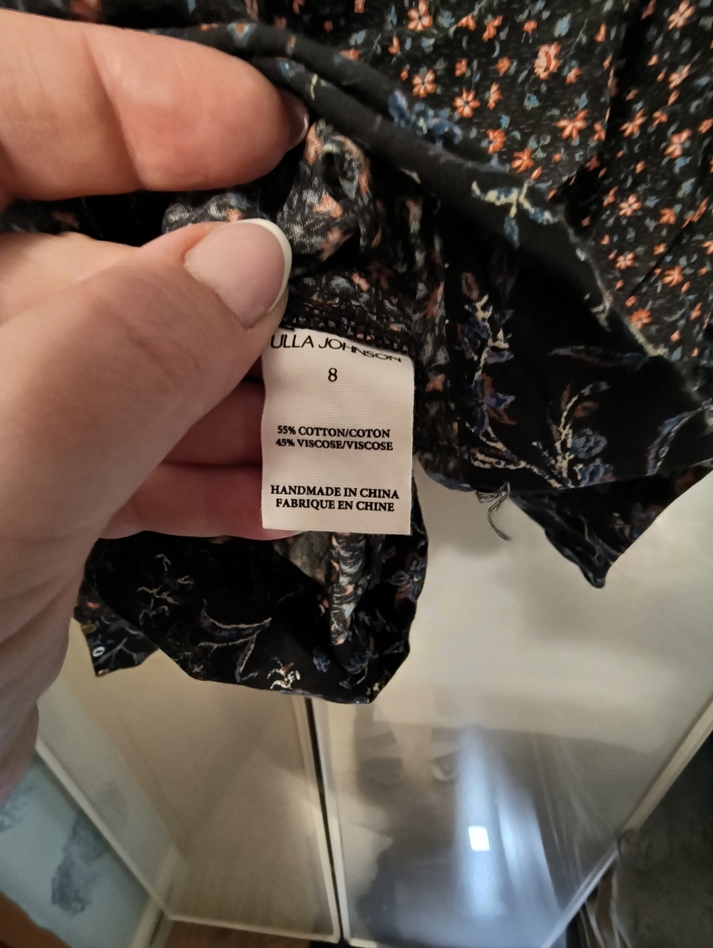 Ulla Johnson Colette Floral-Print Cotton-Blend Blouse Sz 8 - Picture 7 of 7